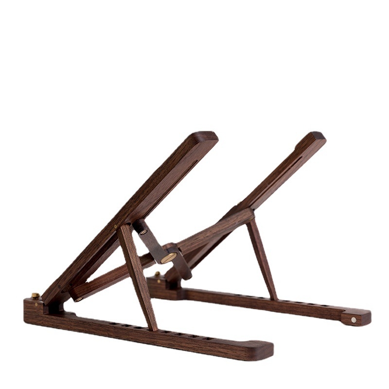 Stojan na notebook – drevený, skladateľný, model HH-0123, univerzálna kompatibilita