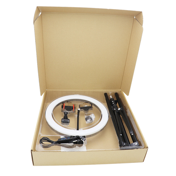 LED kružno svjetlo - prenosno osvjetljenje za selfie/ljepotu/fotografiju - 5V, 16–32W, temperatura boje 3500–6500K, regulacija svjetline