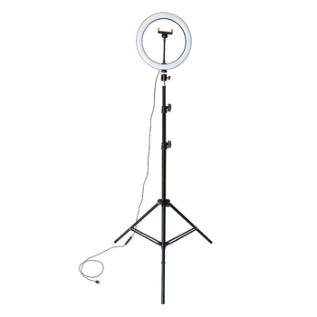 LED kružno svjetlo - prenosno osvjetljenje za selfie/ljepotu/fotografiju - 5V, 16–32W, temperatura boje 3500–6500K, regulacija svjetline