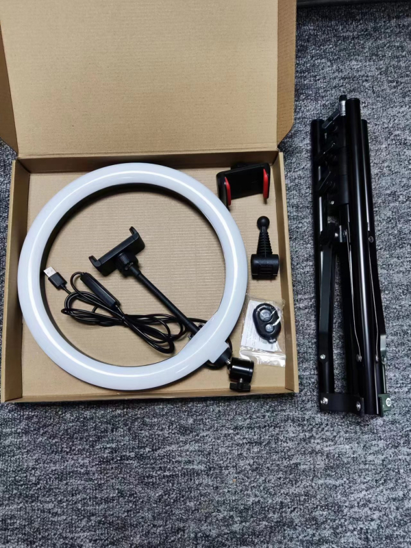 LED kružno svjetlo - prenosno osvjetljenje za selfie/ljepotu/fotografiju - 5V, 16–32W, temperatura boje 3500–6500K, regulacija svjetline