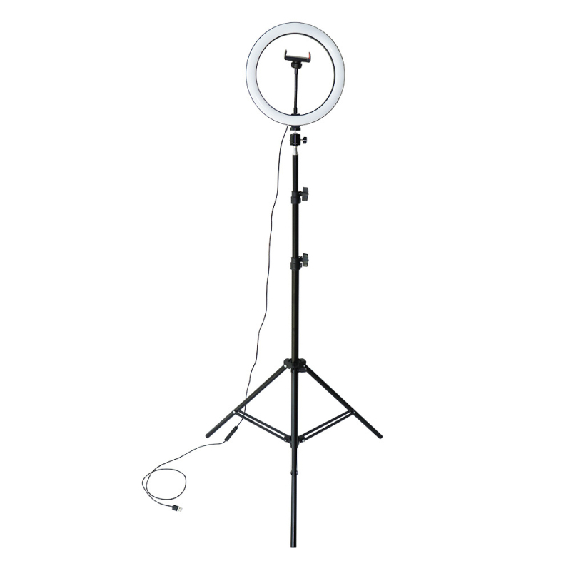 LED kružno svjetlo - prenosno osvjetljenje za selfie/ljepotu/fotografiju - 5V, 16–32W, temperatura boje 3500–6500K, regulacija svjetline