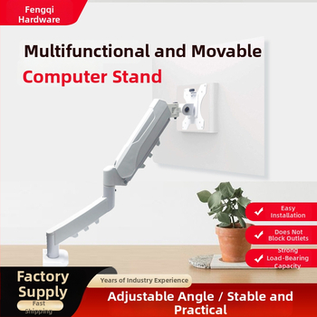 Stojan na monitor s pneumatickým ramenom, nastaviteľná výška a otočný mechanický ram, materiál: uhlíková oceľ + ABS + PA