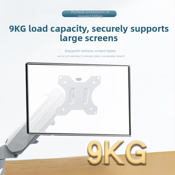 Stojan na monitor s pneumatickým ramenom, nastaviteľná výška a otočný mechanický ram, materiál: uhlíková oceľ + ABS + PA