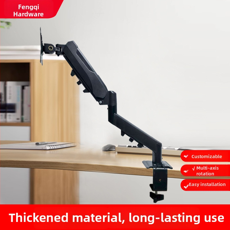 Stojan na monitor s pneumatickým ramenom, nastaviteľná výška a otočný mechanický ram, materiál: uhlíková oceľ + ABS + PA