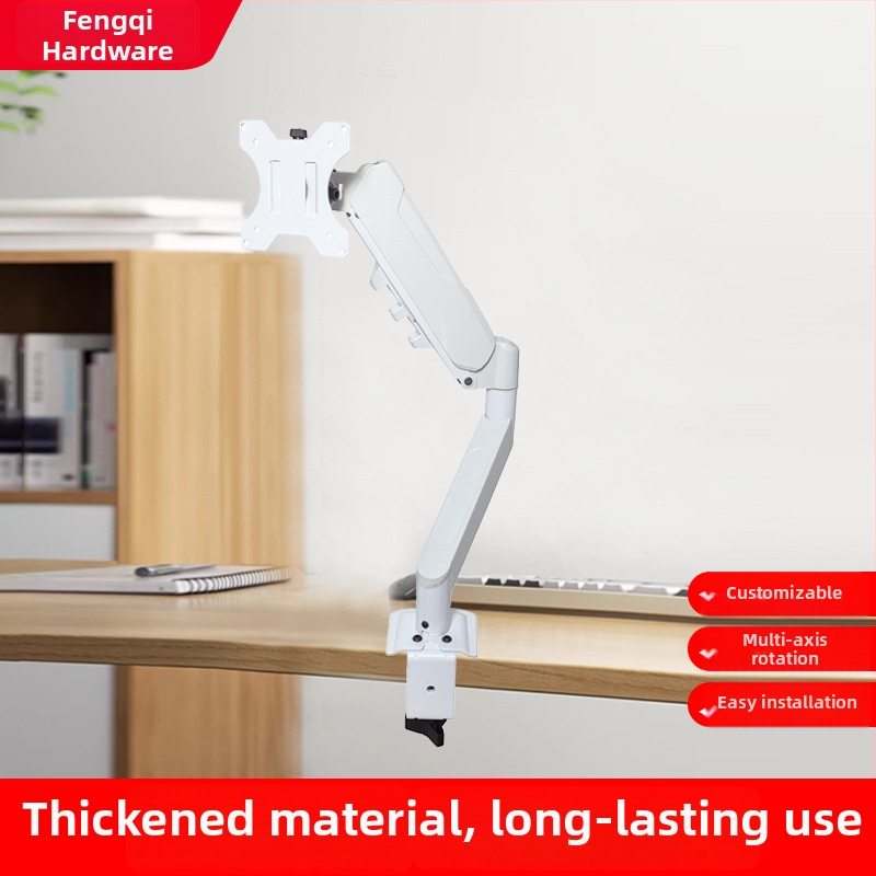 Stojan na monitor s pneumatickým ramenom, nastaviteľná výška a otočný mechanický ram, materiál: uhlíková oceľ + ABS + PA