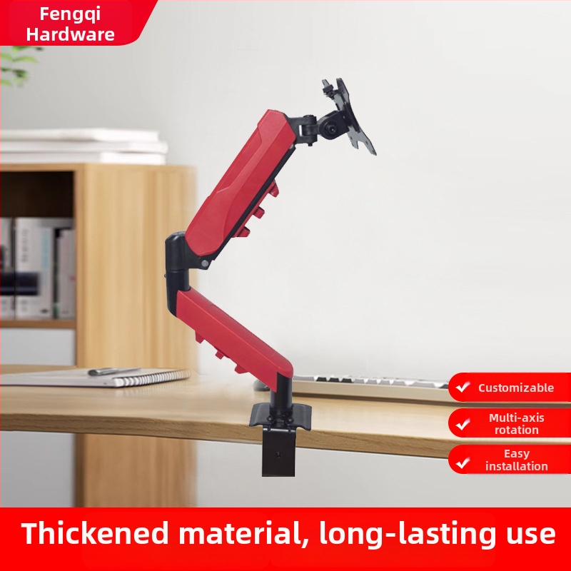 Stojan na monitor s pneumatickým ramenom, nastaviteľná výška a otočný mechanický ram, materiál: uhlíková oceľ + ABS + PA