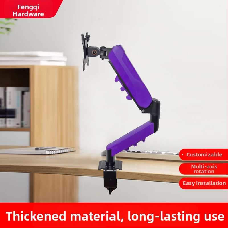 Stojan na monitor s pneumatickým ramenom, nastaviteľná výška a otočný mechanický ram, materiál: uhlíková oceľ + ABS + PA