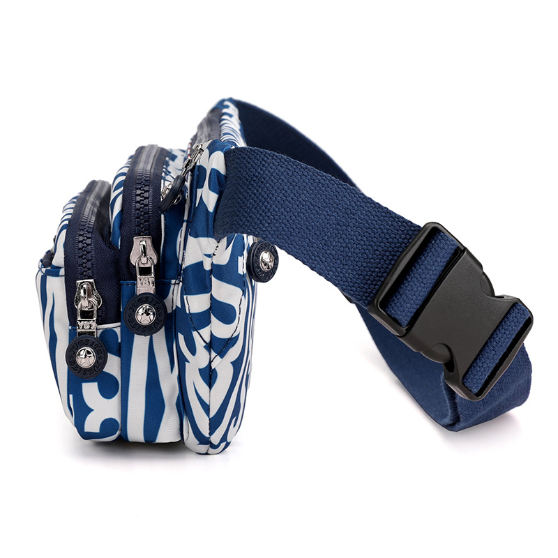 Dámska nylonová taška cez rameno v mestskom minimalistickom štýle, zapínanie na zips, vnútorné vrecká: zipsové vrecko, vrecko na telefón, vrecko na ID, malé zipsovacie vrecko, polyesterová podšívka