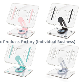Akrylátový držiak na tablet so otočným sklápacím dizajnom, stolová podpora, kompatibilný s modelmi iPad, iPhone a iPod
