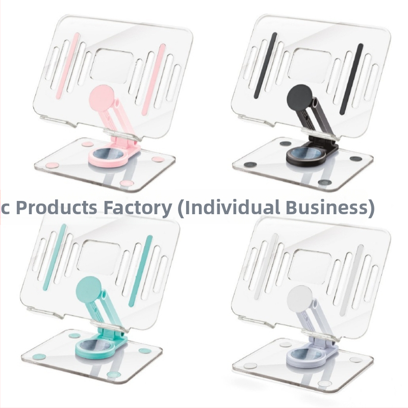 Akrylátový držiak na tablet so otočným sklápacím dizajnom, stolová podpora, kompatibilný s modelmi iPad, iPhone a iPod