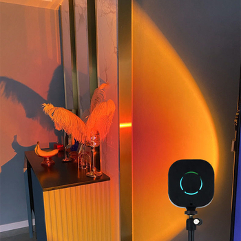 Saulrieta atmosfēras lampa ar projekciju, regulējama, sienas uzstādīšana, AC barošana