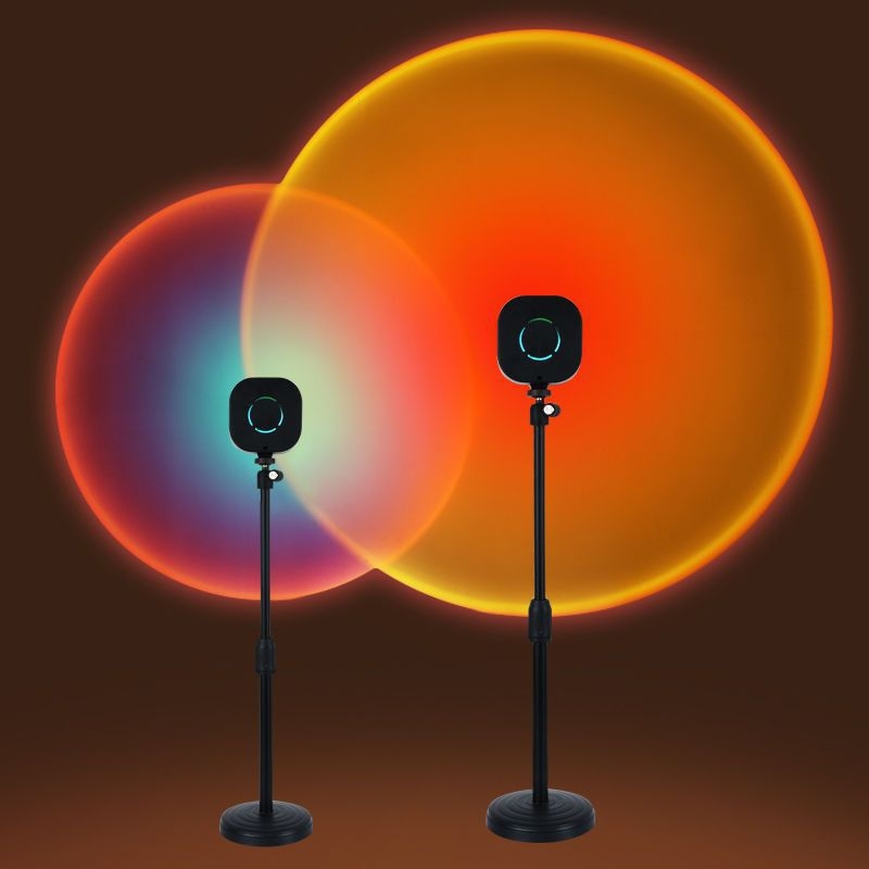 Saulrieta atmosfēras lampa ar projekciju, regulējama, sienas uzstādīšana, AC barošana