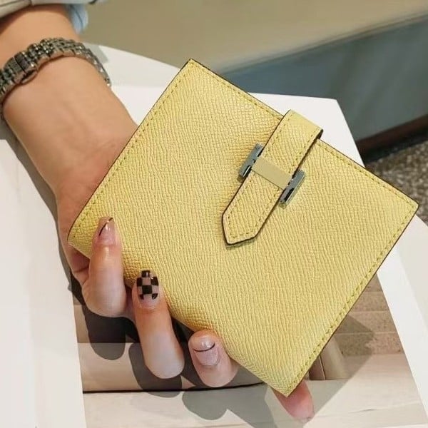 Портфейл за карти от естествена кожа с текстура на дланта, дишащ, изключително лек и разширяем