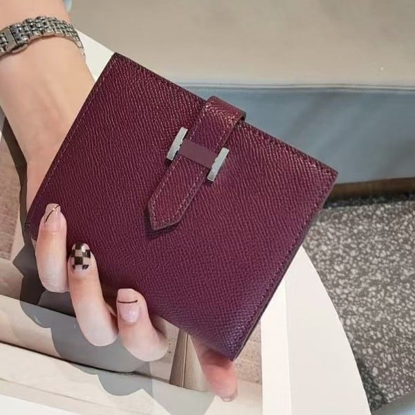 Портфейл за карти от естествена кожа с текстура на дланта, дишащ, изключително лек и разширяем