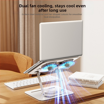 Podstavec pre notebook LS29, otočný o 360°, vstavaný chladiaci ventilátor, plne kovová konštrukcia, hmotnosť 1,2 kg