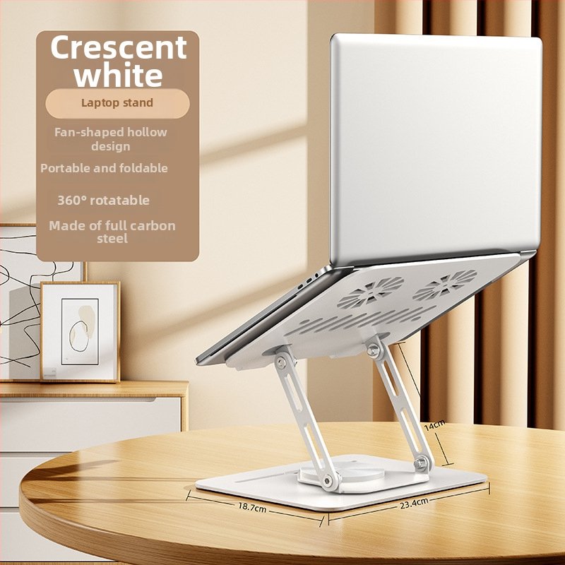 Podstavec pre notebook LS29, otočný o 360°, vstavaný chladiaci ventilátor, plne kovová konštrukcia, hmotnosť 1,2 kg