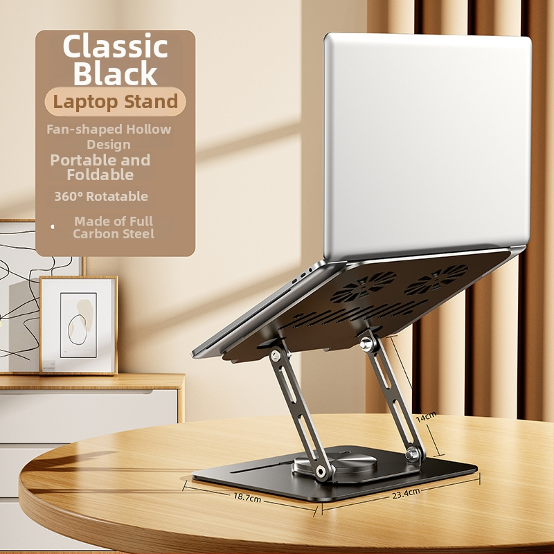 Podstavec pre notebook LS29, otočný o 360°, vstavaný chladiaci ventilátor, plne kovová konštrukcia, hmotnosť 1,2 kg