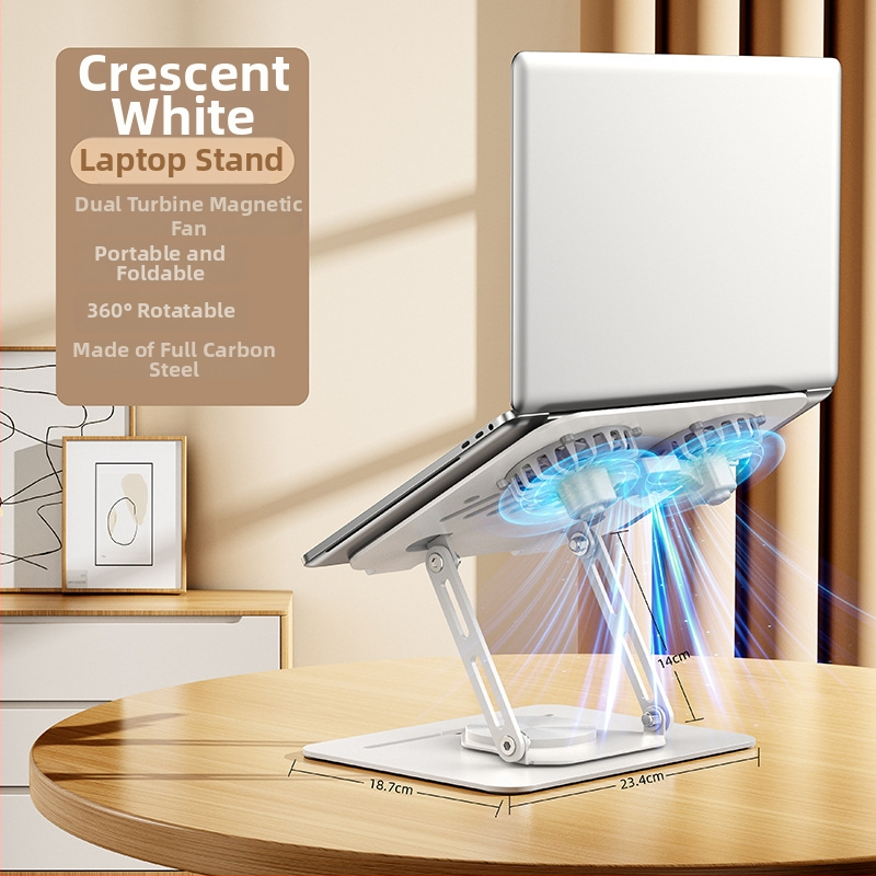 Podstavec pre notebook LS29, otočný o 360°, vstavaný chladiaci ventilátor, plne kovová konštrukcia, hmotnosť 1,2 kg