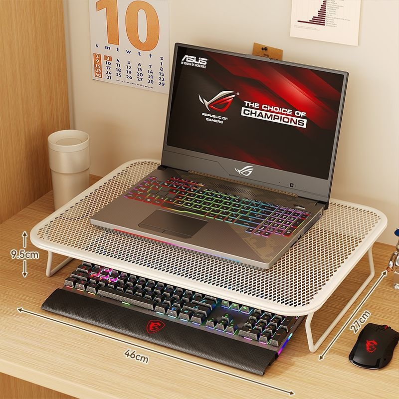 Suport pentru laptop, din fier, tip rotativ, bază de răcire, suport de înălțare pentru birou acasă
