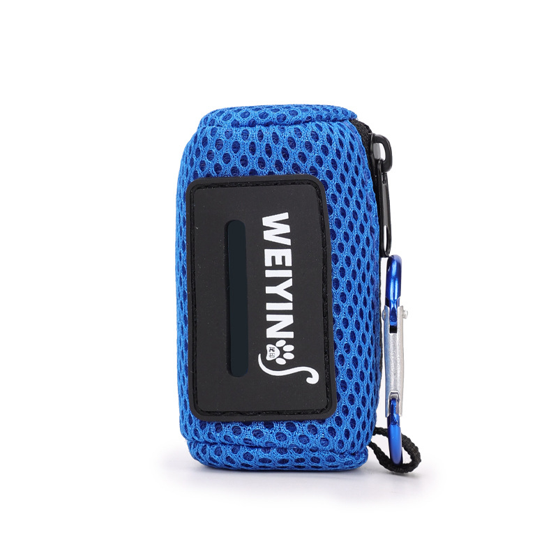 Dispenzér tašiek na výkaly psov s kontinuálnou rolou, ľahko prenosný, na vonkajšie použitie s hákom