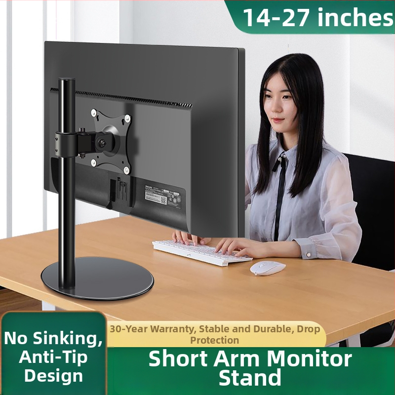 Monitora statīvs darbam ar 360° rotāciju, bez urbšanas stiprinājuma, galda pacēlājs