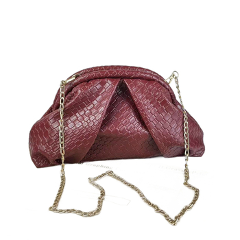 Clutch de seară în formă de dumpling, material PU cu căptușeală PU, interior laminat cu fermoar, stil pe un umăr, lansare toamnă 2025