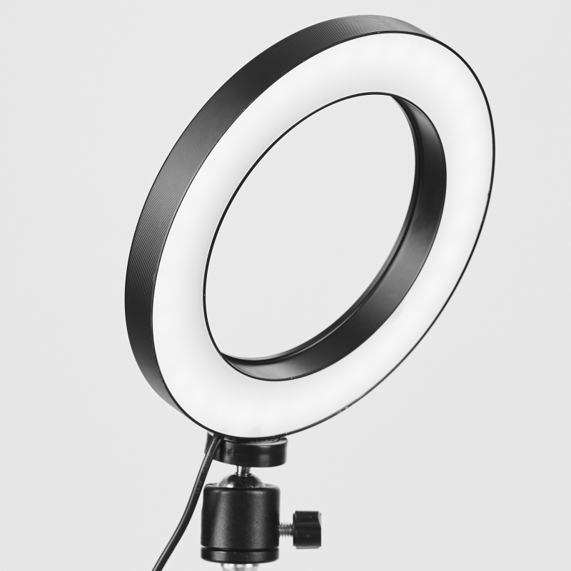 Kruhové LED svetlo pre telefón pre selfie a živé vysielanie – 5V, 5W, 3000–6500K, s reguláciou jasu
