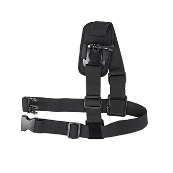 Suport fix pentru curea de umăr cu braț de 360° pentru camere sportive; material: țesătură + plastic; compatibil cu toate camerele sportive; marcă Neutral