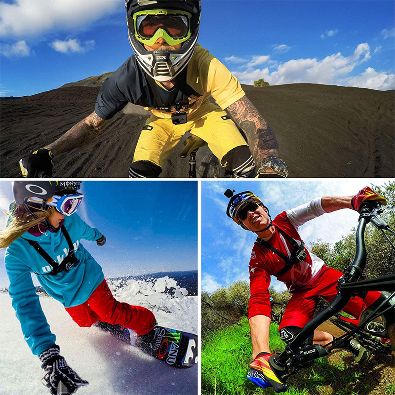 Suport fix pentru curea de umăr cu braț de 360° pentru camere sportive; material: țesătură + plastic; compatibil cu toate camerele sportive; marcă Neutral