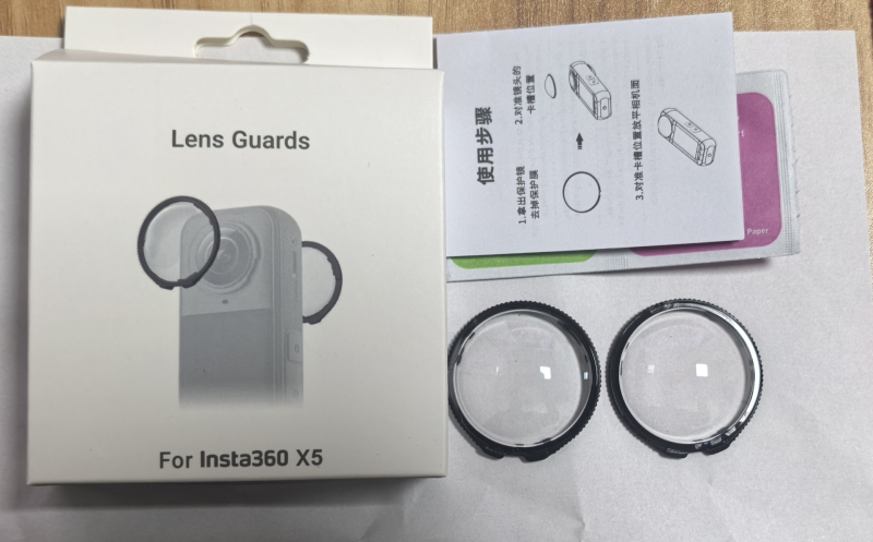 Insta360 X5 Προστατευτικός φακός από tempered glass, Αντι-ομίχλη και Αντι-χαραγμα, Ζεύγος