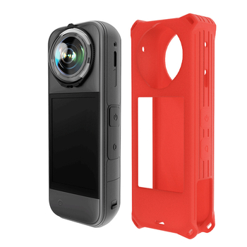 Carcasă din silicon Insta360 X5 cu protecție pentru obiectiv, carcasă de protecție pentru cameră panoramică