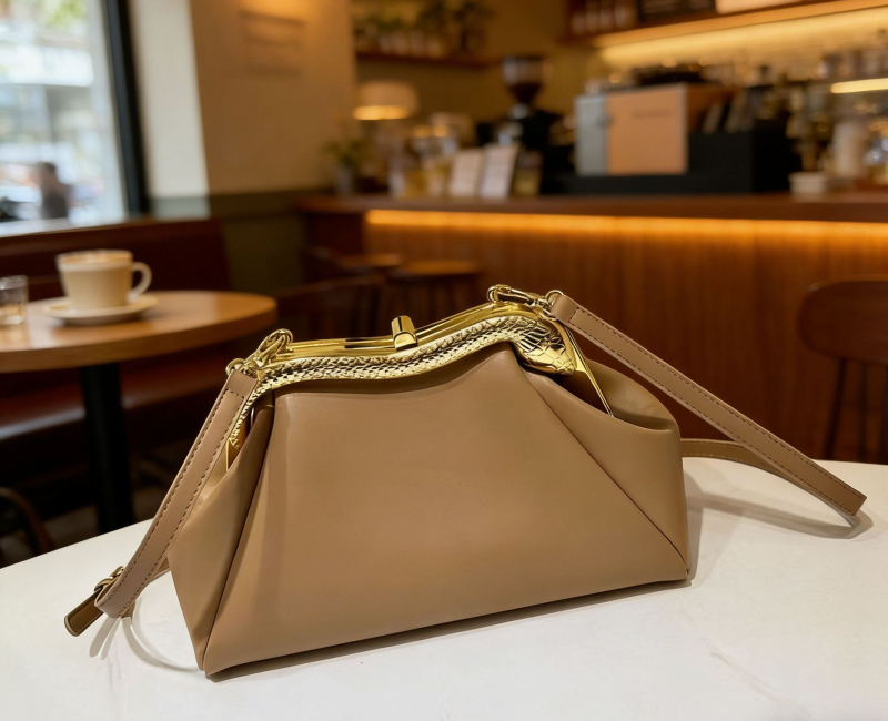 Ramenná crossbody kabelka s tvarom dumpling (Materiál: Super fiber; Zapínanie: Lock; Vnútro: Document bag)