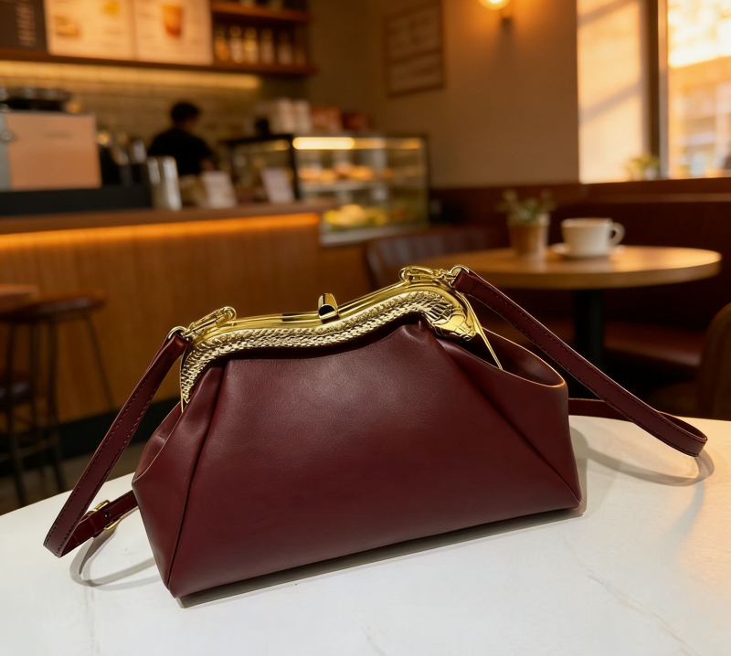 Ramenná crossbody kabelka s tvarom dumpling (Materiál: Super fiber; Zapínanie: Lock; Vnútro: Document bag)