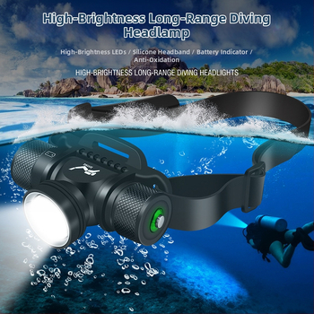 Многофункционален подводен челник с LED 10W, батерии 18650/21700, водоустойчив, обхват 100–200 м, ръчно захранване