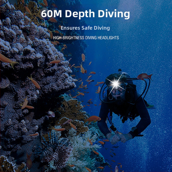 Многофункционален подводен челник с LED 10W, батерии 18650/21700, водоустойчив, обхват 100–200 м, ръчно захранване