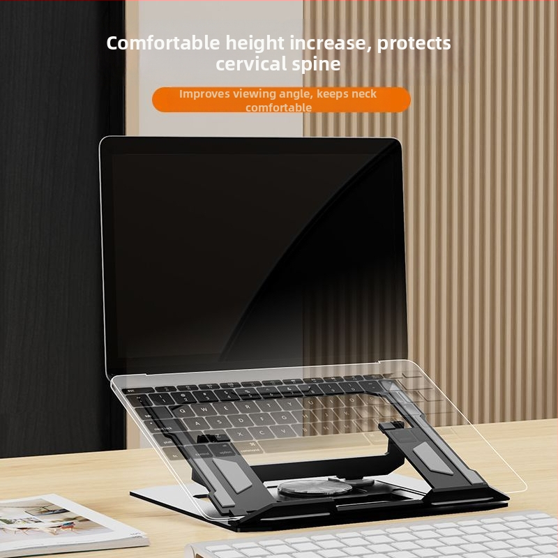 Laptoptartó állvány 360°-os forgással, összecsukható kialakítással és hűtési támogatással, modell 277, 980 g