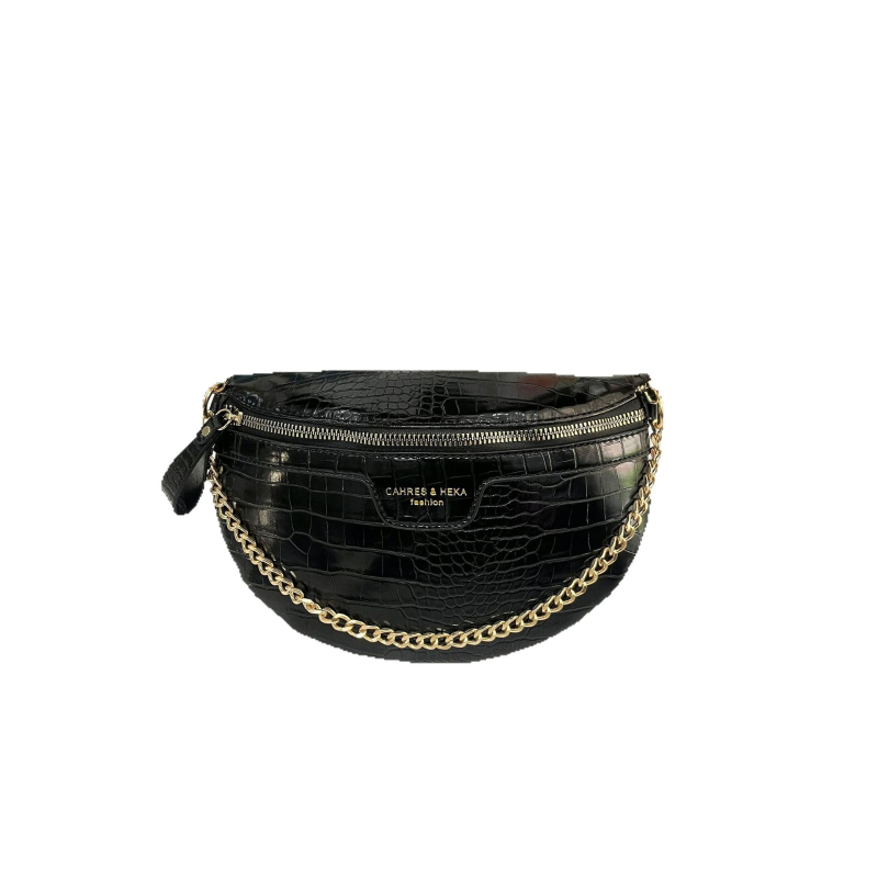 PU mestská cezramenná taška na pás s vreckom na zips a polyesterovou podšívkou, jar 2025