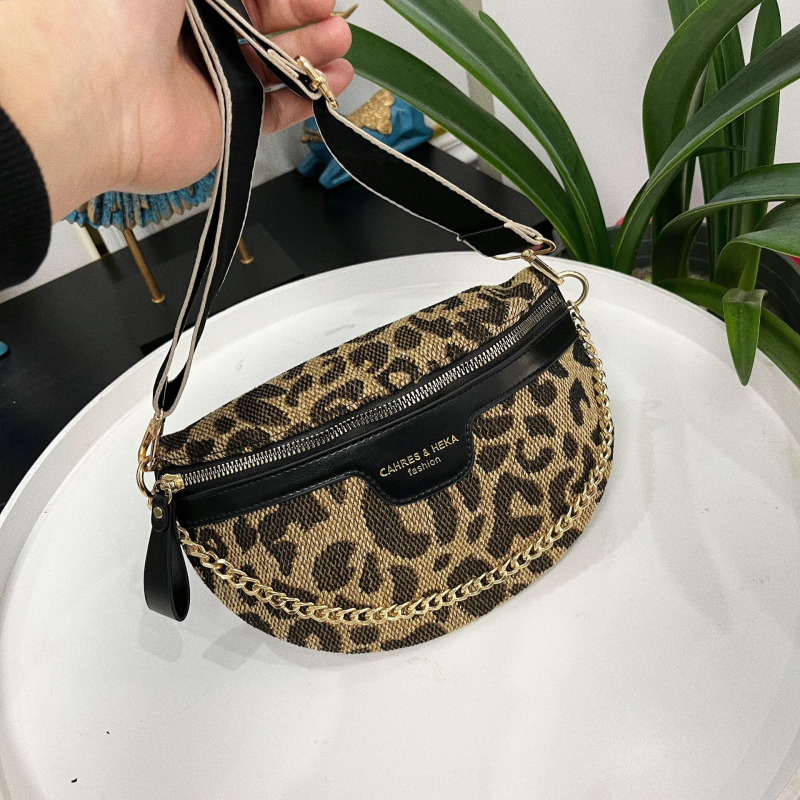 PU mestská cezramenná taška na pás s vreckom na zips a polyesterovou podšívkou, jar 2025