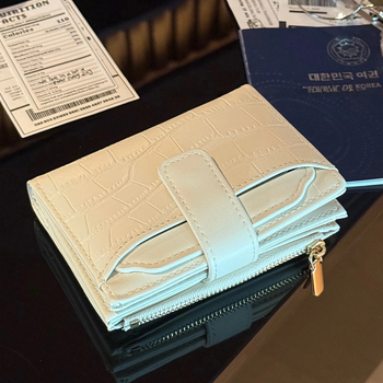 PU kožený peňaženka na karty s skladacím držiakom – vodotesná, ultra ľahká, polyesterová podšívka, leto 2025