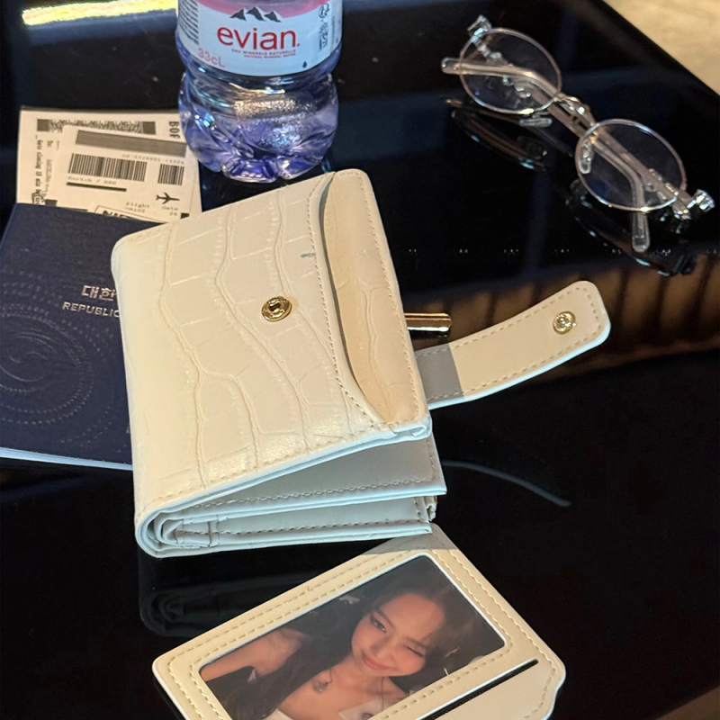 PU kožený peňaženka na karty s skladacím držiakom – vodotesná, ultra ľahká, polyesterová podšívka, leto 2025