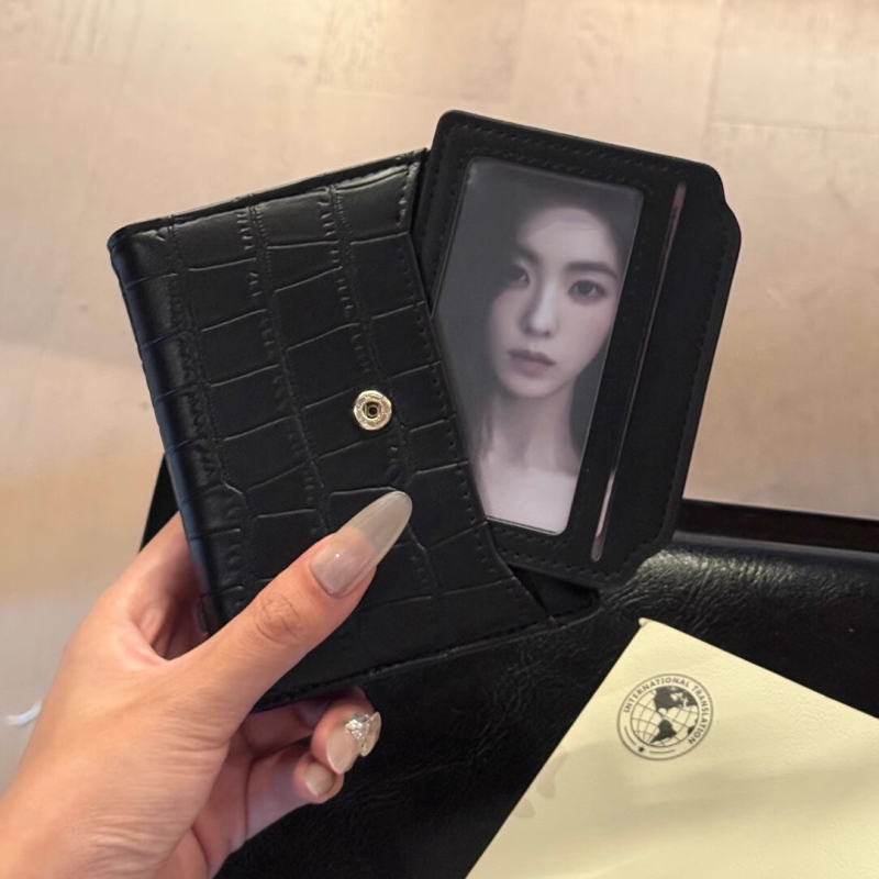 PU kožený peňaženka na karty s skladacím držiakom – vodotesná, ultra ľahká, polyesterová podšívka, leto 2025