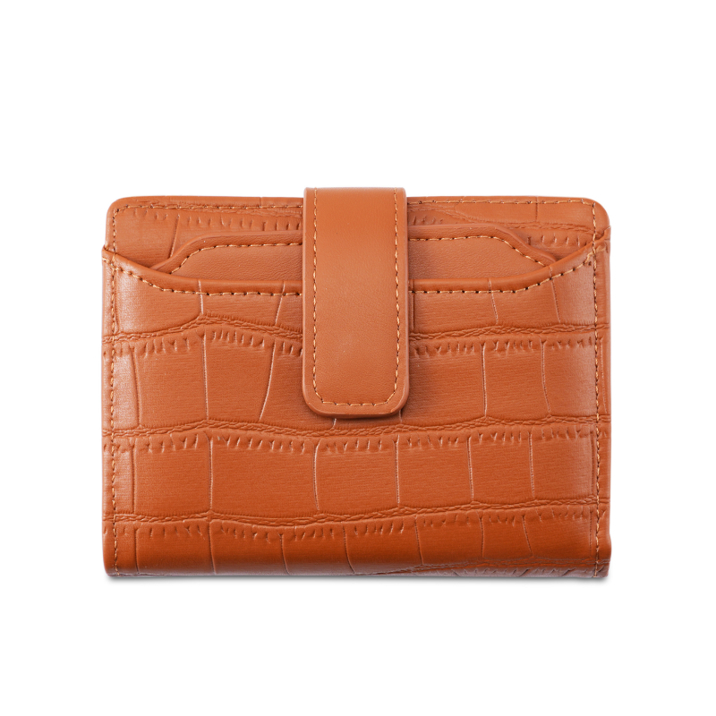 PU kožený peňaženka na karty s skladacím držiakom – vodotesná, ultra ľahká, polyesterová podšívka, leto 2025