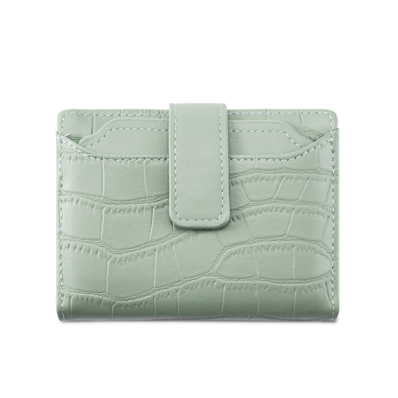 PU kožený peňaženka na karty s skladacím držiakom – vodotesná, ultra ľahká, polyesterová podšívka, leto 2025