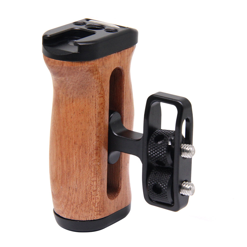 SLR fotoaparato medinė rankena – aliuminio lydinys, 1/4 sriegis, Rosewood akcentas