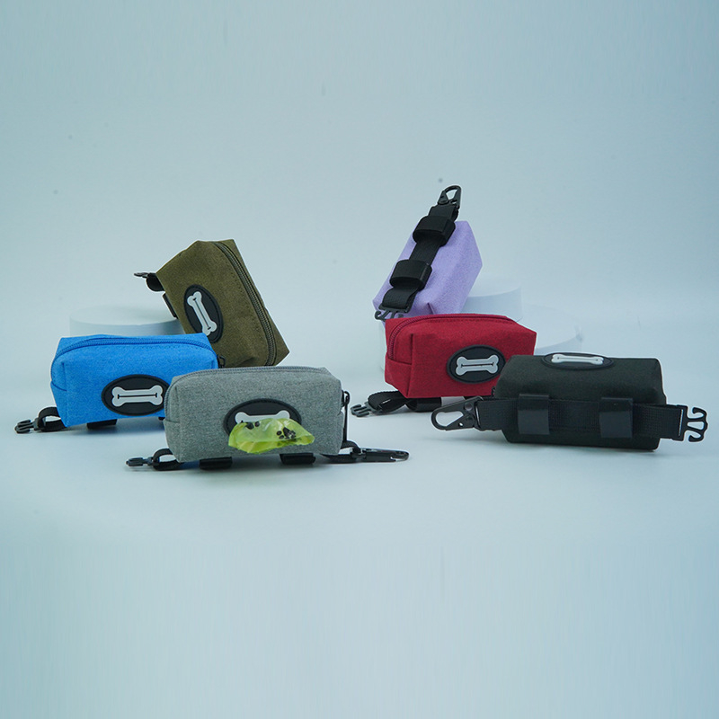 Dispenser na vrecká na psie exkrementy z Oxford materiálu, visací a na páse, prenosný a multifunkčný