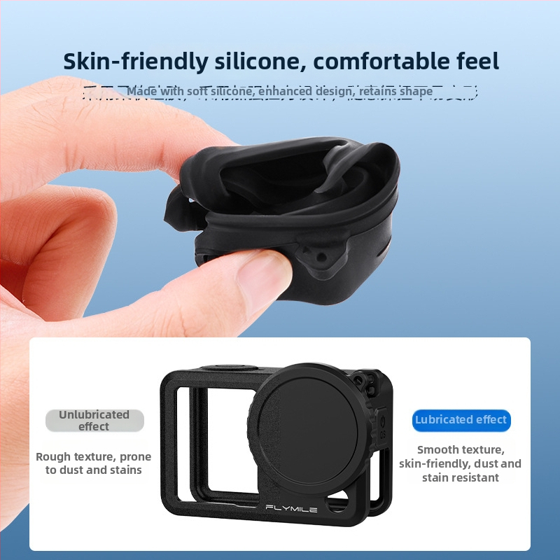 Flymile silikoonkorpus DJI Osmo Action 6 jaoks – objektiivi kaitse ja kukkumiskindel korpus