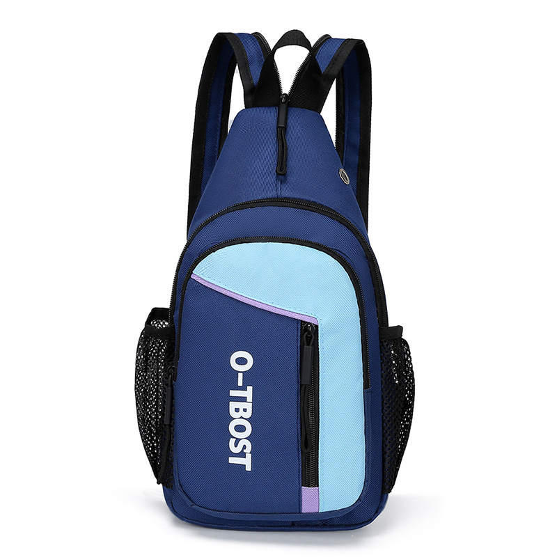 Unisex torba na prsa se zatvaračem na zip, Oxford platno, polyester podstava, unutarnji džepovi (zip džep, džep za telefon, džep za ID, džep za kameru), Leopard