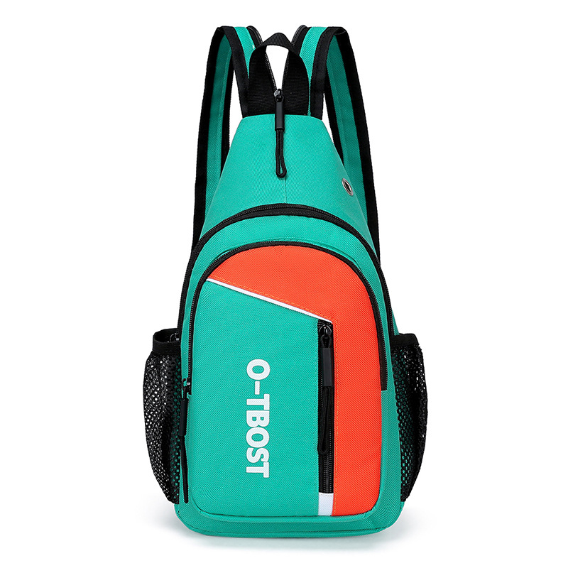 Unisex torba na prsa se zatvaračem na zip, Oxford platno, polyester podstava, unutarnji džepovi (zip džep, džep za telefon, džep za ID, džep za kameru), Leopard