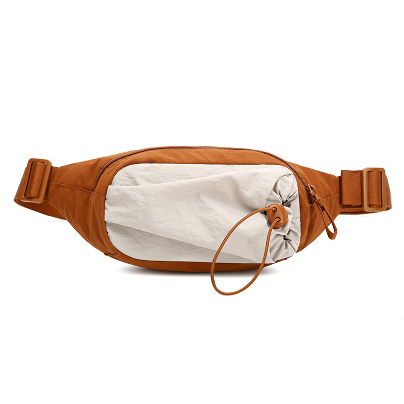 Vászon anyagú válltáska, szabadidős utazási stílus, 2025 nyár, cipzáras zárás, laminált belső zseb