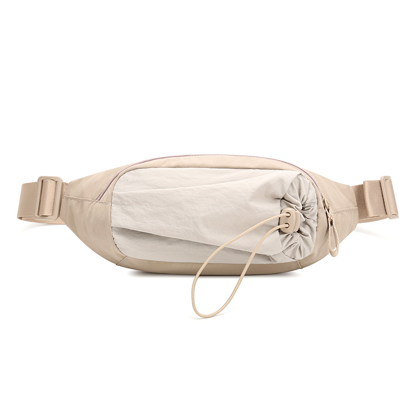 Vászon anyagú válltáska, szabadidős utazási stílus, 2025 nyár, cipzáras zárás, laminált belső zseb